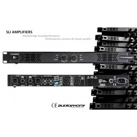 AUDIOPHONY SLI1000.2  2-Kanal Digital-Endstufe 2 x 900W RMS, 4Ω/70V/100V