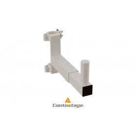 CONTESTAGE SUP-TEL30W Verstellbare Traversenhalterung für Lautsprecher/Projektor weiss, 26-33cm, SWL 30kg