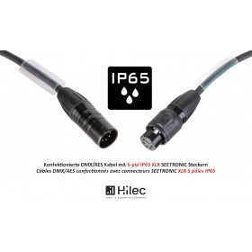 HILEC DMX-5PMF - DMX/AES-Kabel mit SEETRONIC IP65 5-pol XLR-Stecker