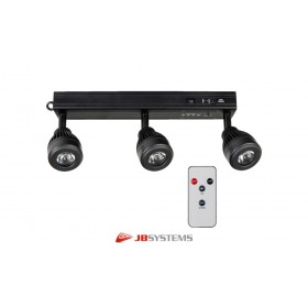 JB SYSTEMS ACCU-LIGHTBAR LED-Bar mit 3 Projektoren à 5W, Akku/Netzbetrieb