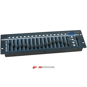 JB SYSTEMS SCM-1 SCENEMASTER DMX-Mixer 16 Kanäle und Master, 16 Szenen, MIDI, RS-485