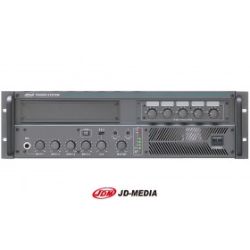 JD-MEDIA PS-3240 5-Zonen Mischer-Zentrale 240W, HI-Z/100V, 8 Ohm, 4 Mic/Line und 1 umschaltbarer AUX-Eingang