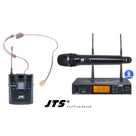 JTS RU8012-HMO SET UHF-System mit Handmic & Headset (Omni), 2-Kanal