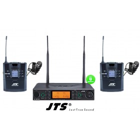 JTS RU8012-LAV SET UHF-System mit 2 Lavalier-Mikrofonen (Direct/Niere), 2-Kanal