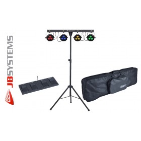 JB SYSTEMS LIVESET II LED-Bar mit Stativ und WiFi-Fussboard, 4x27W RGB