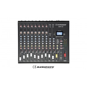 AUDIOPHONY MPX12 - 12-Kanal Mixer mit Bluetooth/USB/FX