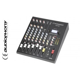 AUDIOPHONY MPX8 Stereo-Mixer mit 4 Mic/Line-Eingängen, 2 Stereo Line-Eingängen, Bluetooth®, USB/SD-Player, DSP FX-Effekt-Unit
