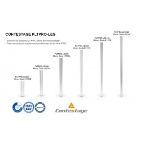 CONTESTAGE PLTPRO-LEG Standfuss rund zu PLTPRO-Serie Bühnenpodeste