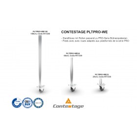 CONTESTAGE PLTPRO-WE Standfuss rund mit Rad zu PLTPRO-Serie Bühnenpodeste