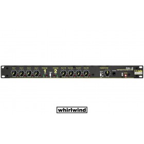 WHIRLWIND DA-2X Distributor/Verteiler für Liniensignal - ein Mono/Stereo-Signal auf acht Mono-Ausgänge oder Stereo-Signal auf je vier Ausgänge (L/R), XLR/F-XLR/M