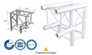 CONTESTAGE AGQUA-02W Winkel 90° - 2 Directions, Farbe WEISS