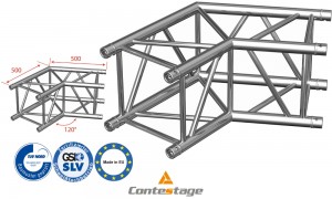 CONTESTAGE AGQUA-03 Winkel 120° - 2 Directions, Farbe ALU