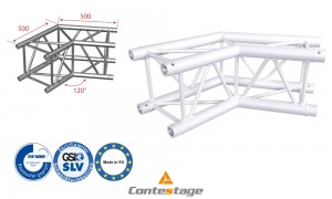 CONTESTAGE AGQUA-03W Winkel 120° - 2 Directions, Farbe WEISS