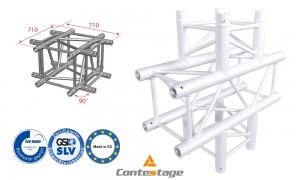 CONTESTAGE AGQUA-06W Winkel 90° - 4 Directions, Farbe WEISS