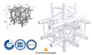 CONTESTAGE AGQUA-07W Winkel 90° - 5 Directions, Farbe WEISS