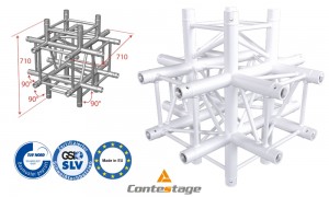 CONTESTAGE AGQUA-08W Winkel 90° - 6 Directions, Farbe WEISS