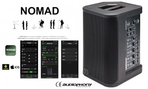 AUDIOPHONY NOMAD Portabler Aktivlautsprecher mit APP-Kontrolle, Mixer, Bluetooth/TWS