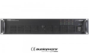 AUDIOPHONY AMP4300 4-Kanal Digitalendstufe, 19"/2U, 4x300W RMS, HI-Z 70/100V, Lüfter, Auto-Standby
