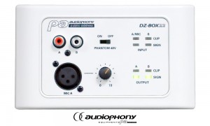 AUDIOPHONY DZ-BOX22 Wandbox mit Mic/Line-Eingang und 2 Zonenausgängen 