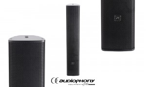 AUDIOPHONY EXTLine134B Passiv Säulenlautsprecher schwarz IP56, 100V/8Ω