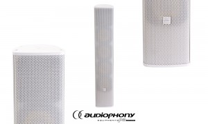 AUDIOPHONY EXTLine134W Passiv Säulenlautsprecher weiss, IP56, 100V/8Ω