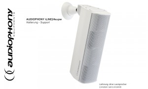 AUDIOPHONY iLINE24supw Halterung horizontal und vertikal schwenkbar, weiss