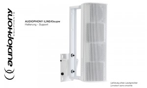 AUDIOPHONY iLINE43supw Halterung horizontal und vertikal schwenkbar, weiss