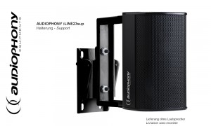 AUDIOPHONY iLINE23sup Halterung horizontal und vertikal schwenkbar, schwarz