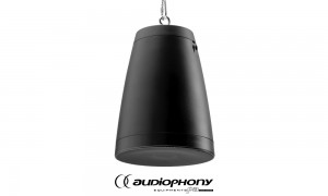 AUDIOPHONY SHP550B Decken-Hänge-Lautsprecher schwarz, 2-Weg-System 50W, 8Ω/70V/100V