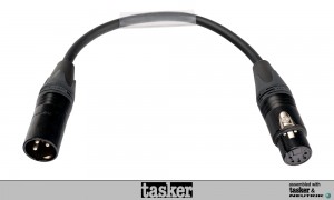 TASKER DMX-Adapterkabel NEUTRIK® XLR/M 3-Pol - XLR/F 5-Pol