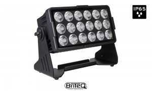 BRITEQ BTI-AKKUCHROMA LED-Projektor 18x10W RGBL LEDS, DMX, W-DMX, Strahlwinkel 12°, Akku, IP65