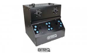 BRITEQ BT-BUBBLEFOG Seifenblasen- und Nebel-Maschine, erzeugt Nebel, Seifenblasen und mit Nebel gefüllte Seifenblasen ! 11x8W RGBA-LEDS, DMX