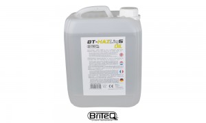 BRITEQ BT-HAZELIQ5 OIL Liquid für Hazer/Fazer. Durchscheinender, schnell verteilender Dunst/Nebel mit langer Verweildauer, gebrauchsfertig, 5 Liter