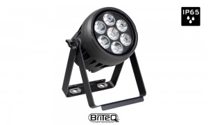 BRITEQ BTI-AKKUBEAMER LED-Projektor 7x10W RGBL LEDS, DMX, W-DMX, Strahlwinkel 14°, Akku, IP65