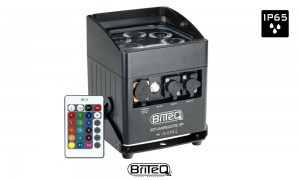 BRITEQ BT-AKKULITE IP LED-Projektor 6x10W RGBWA, IP65
