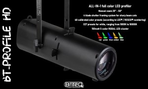 BRITEQ BT-PROFILE HD LED-Profiler 150W RGBAL, Manual Zoom