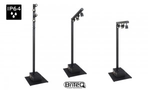 BRITEQ BTI-AKKUPOLE BLACK Lichtmast schwarz, wireless DMX, IP64