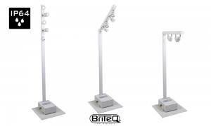 BRITEQ BTI-AKKUPOLE WHITE Lichtmast weiss, wireless DMX, IP64
