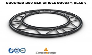 CONTESTAGE CDUOH29-200 BLK Circle/2-Punkt-Traversenkreis Ø 200cm, Horizontal, SCHWARZ