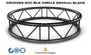 CONTESTAGE CDUOV29-200 BLK Circle/2-Punkt-Traversenkreis Ø 200cm, Vertikal, SCHWARZ