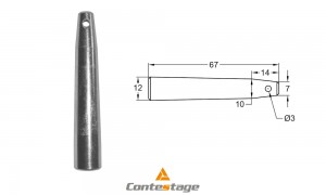 CONTESTAGE CLAV Pin zu QUA-290/QUATRO Truss, Farbe ALU