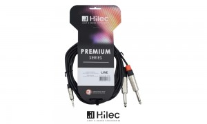 HILEC PREMIUM SERIE Audiokabel 1 x Stereo Mini Jack 3.5mm - 2 x Mono Jack 6.3mm