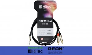 HILEC PREMIUM SERIE Audiokabel 1 x Stereo Minijack 3.5mm - 2 x Cinch