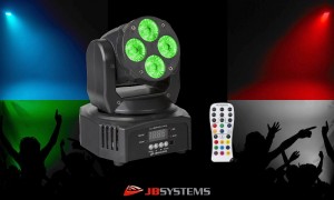 JB SYSTEMS CLUBWASH MINI Moving Head 4x12W RGBWA+UV