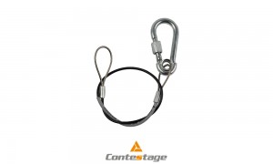 CONTESTAGE SC10B Sicherungsseil Ø 1.5mm/30cm, MWL 10kg, schwarz