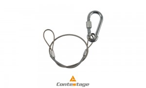 CONTESTAGE SC10S Sicherungsseil Ø 1.5mm/30cm, MWL 10kg,silber