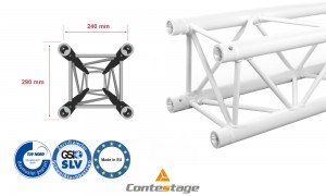 CONTESTAGE QUA29-300W Truss 300cm, Farbe WEISS