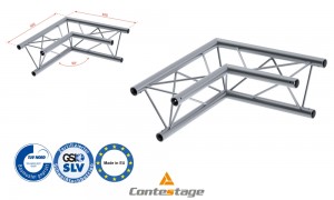 CONTESTAGE DECO22T-AG01 Triangular Winkel 90° -  2 Directions, Farbe ALU