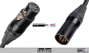 TASKER prof. DMX/AES/EBU-Kabel mit NEUTRIK® 5-Pol XLR