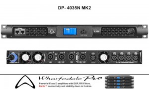 WHARFEDALE PRO DP-4035N MK2 4-Kanal Digitalendstufe DSP, FIR, DANTE®, 4 x 1010W RMS/2Ω